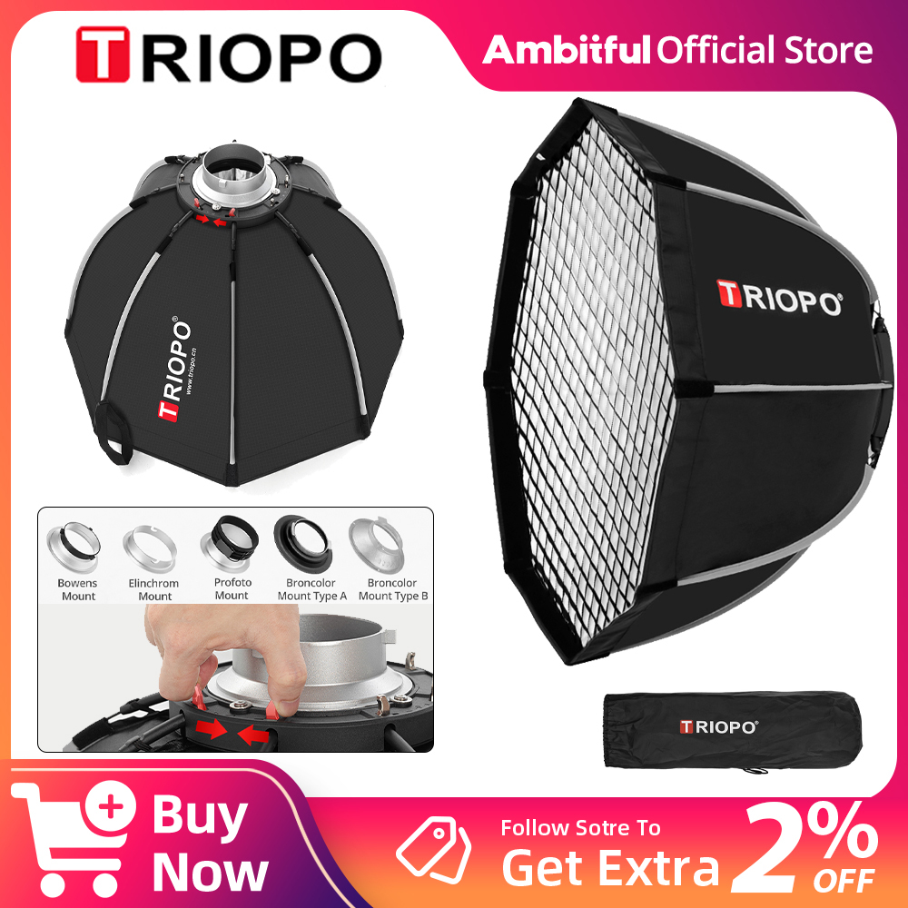Beauty Dish 55Cm - TRIOPO K2 Quick Set-up Softbox 55cm