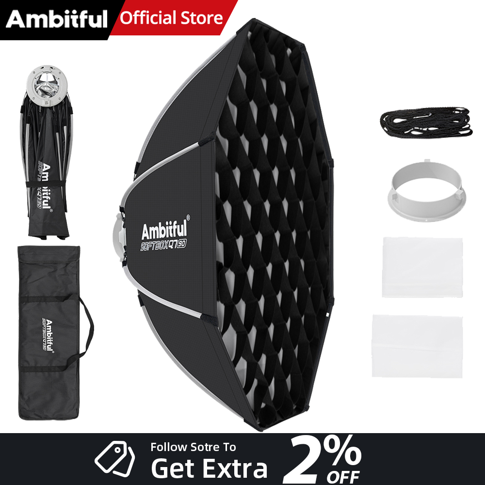 Beauty Dish 55Cm - AMBITFUL Q7 Series Quick-Release Softbox Side