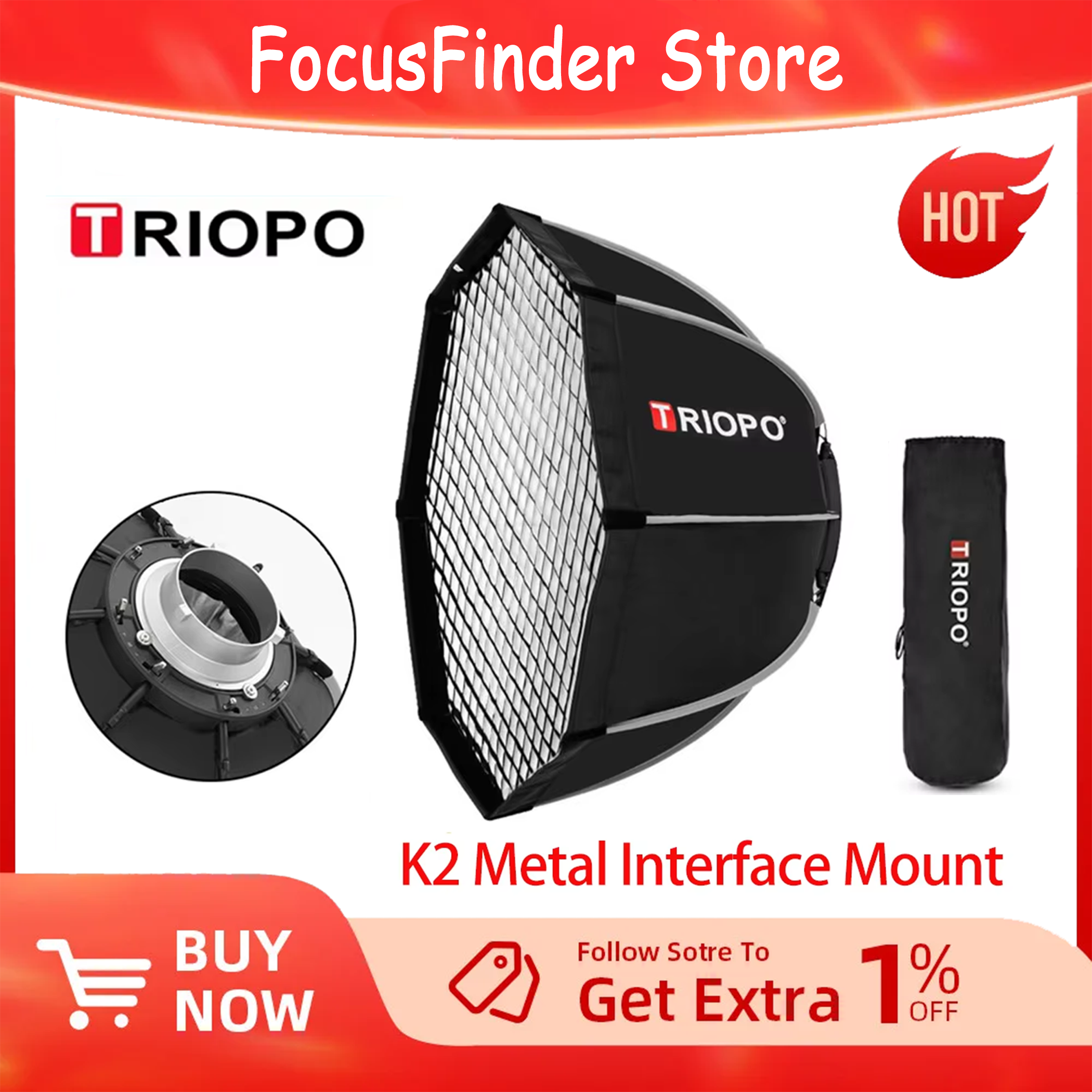 Beauty Dish 55Cm - Triopo K2 55cm 65cm 90cm 120cm