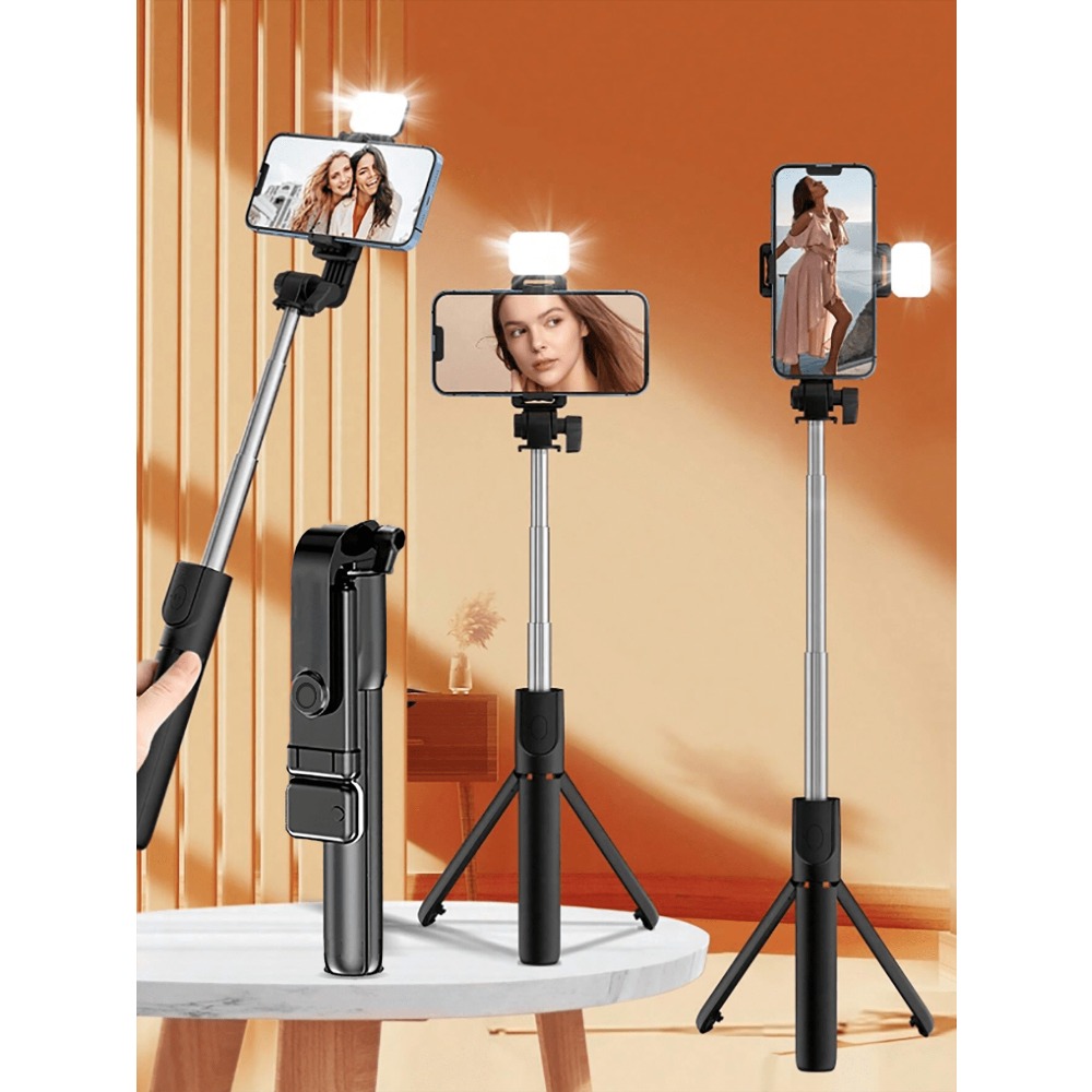 Photography And Lighting - 1pc Portable Selfie Stick With Wireless