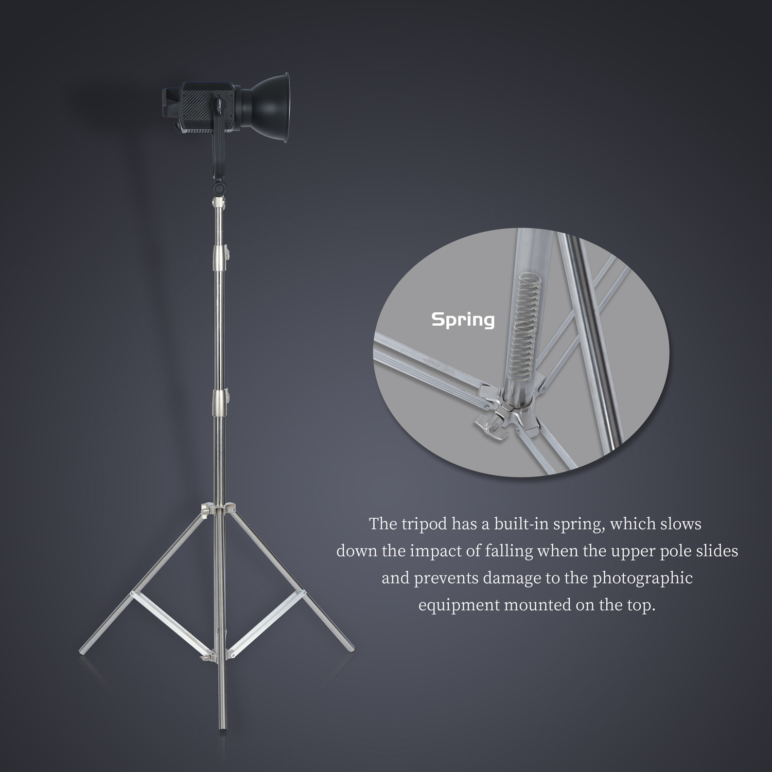 SH 2.8M Stainless Steel Light  - đánh giá và giá Photography Lighting Description