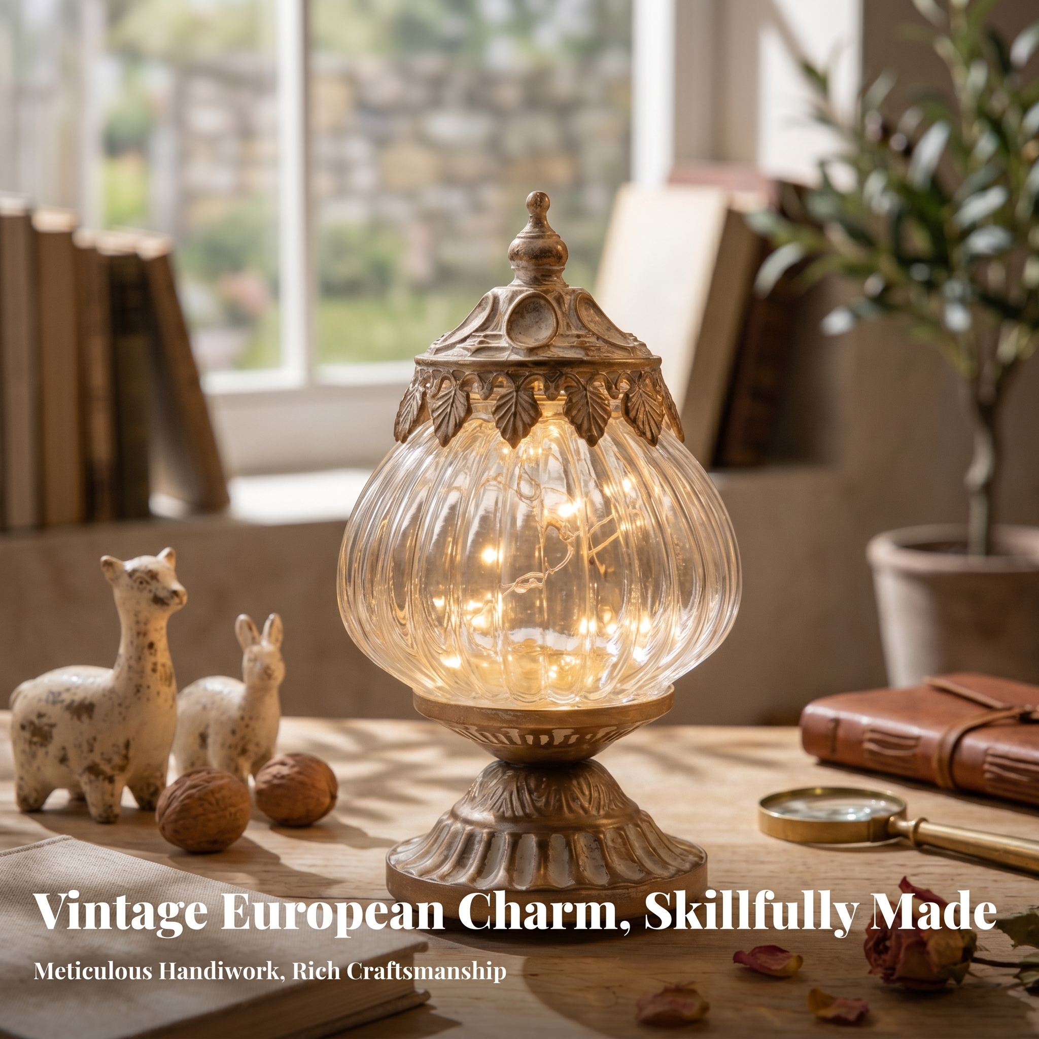 Vintage Ribbed Glass Lantern O - đánh giá và giá Photography And Lighting