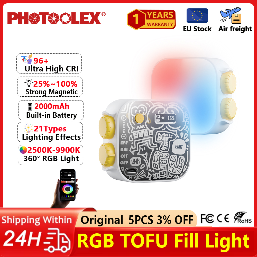 PHOTOOLEX Mini RGB Video Light - đánh giá và giá Photography Lighting Type