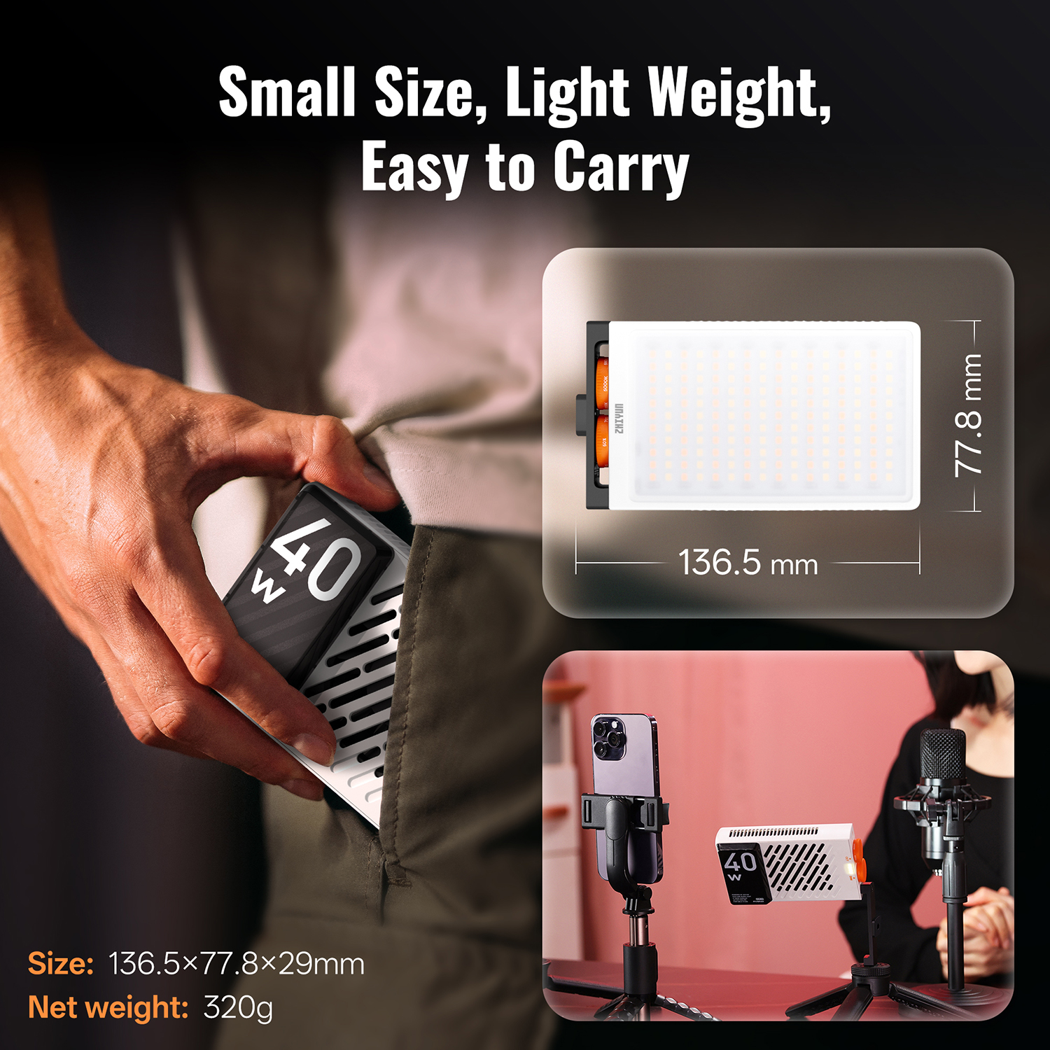 ZHIYUN Official FIVERAY M40 40 - đánh giá và giá Photography Lighting Indoor