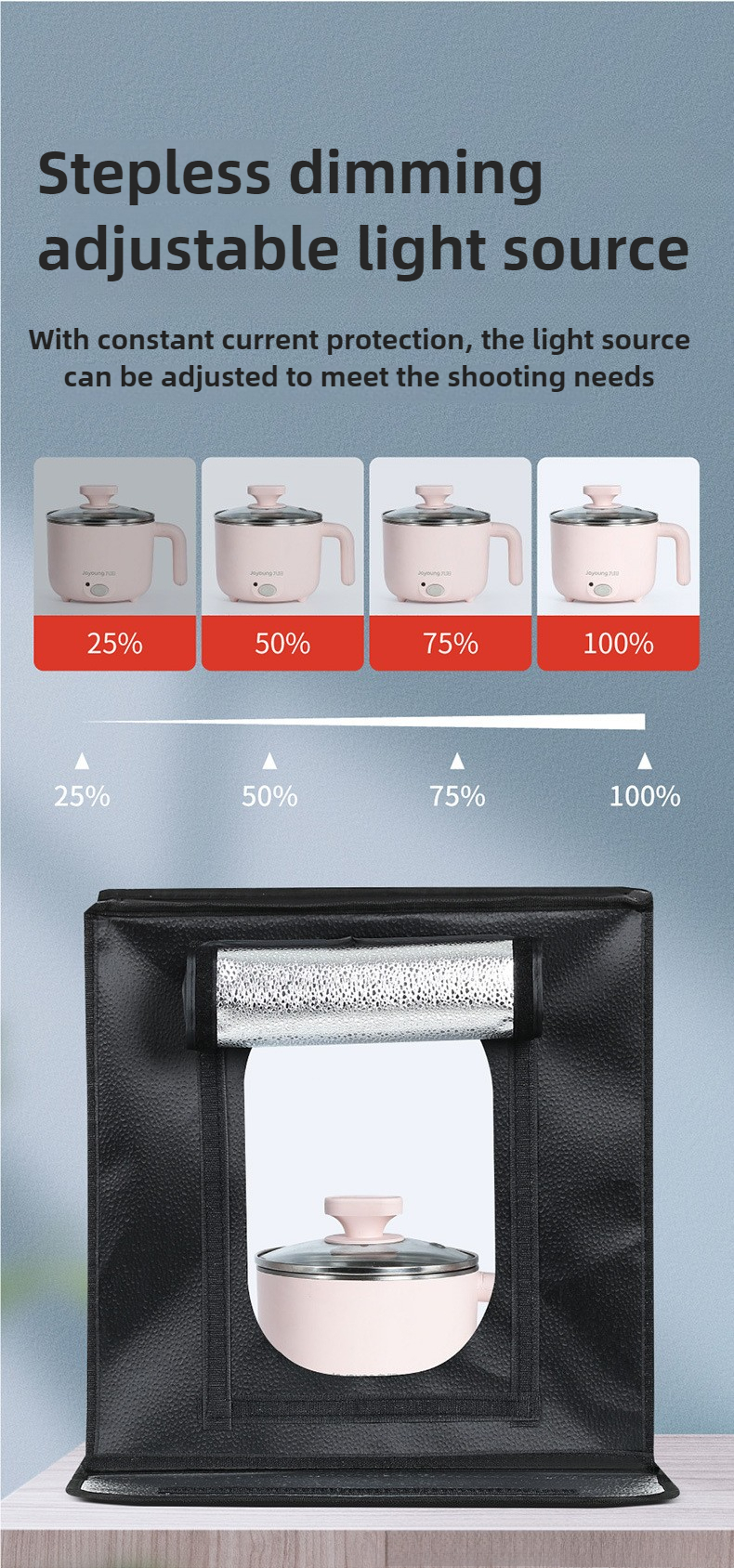 40cm Photography LED Studio Li - đánh giá và giá Photography Lighting Case
