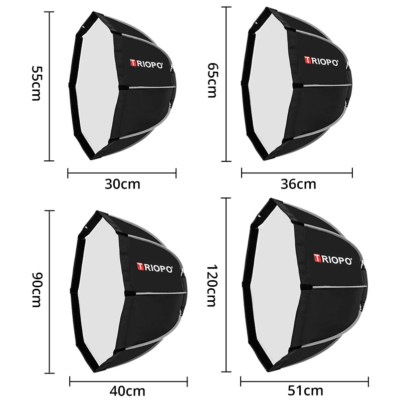 Triopo Softbox K2 55cm 65cm 90 - đánh giá và giá Beauty Dish 55Cm