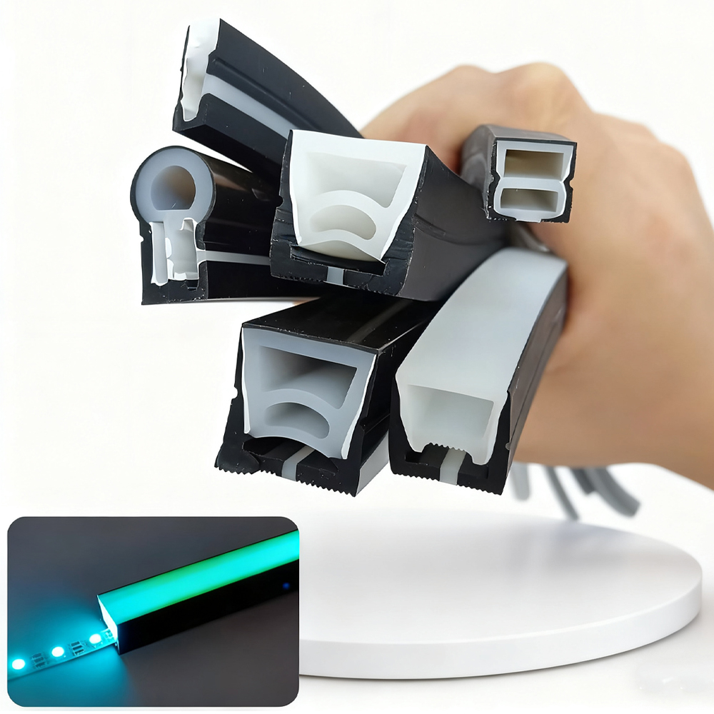 Black Silicone Tube LED Neon L - đánh giá và giá Diffusion Material Roll