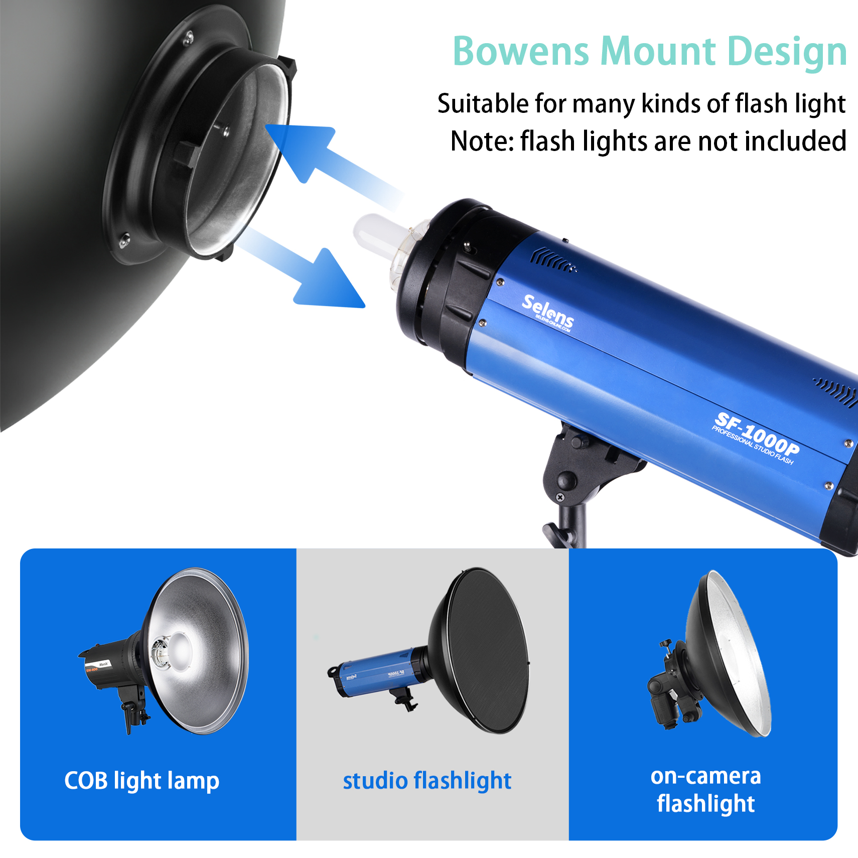 Selens 55cm Beauty Dish Reflec - đánh giá và giá Beauty Dish 55Cm