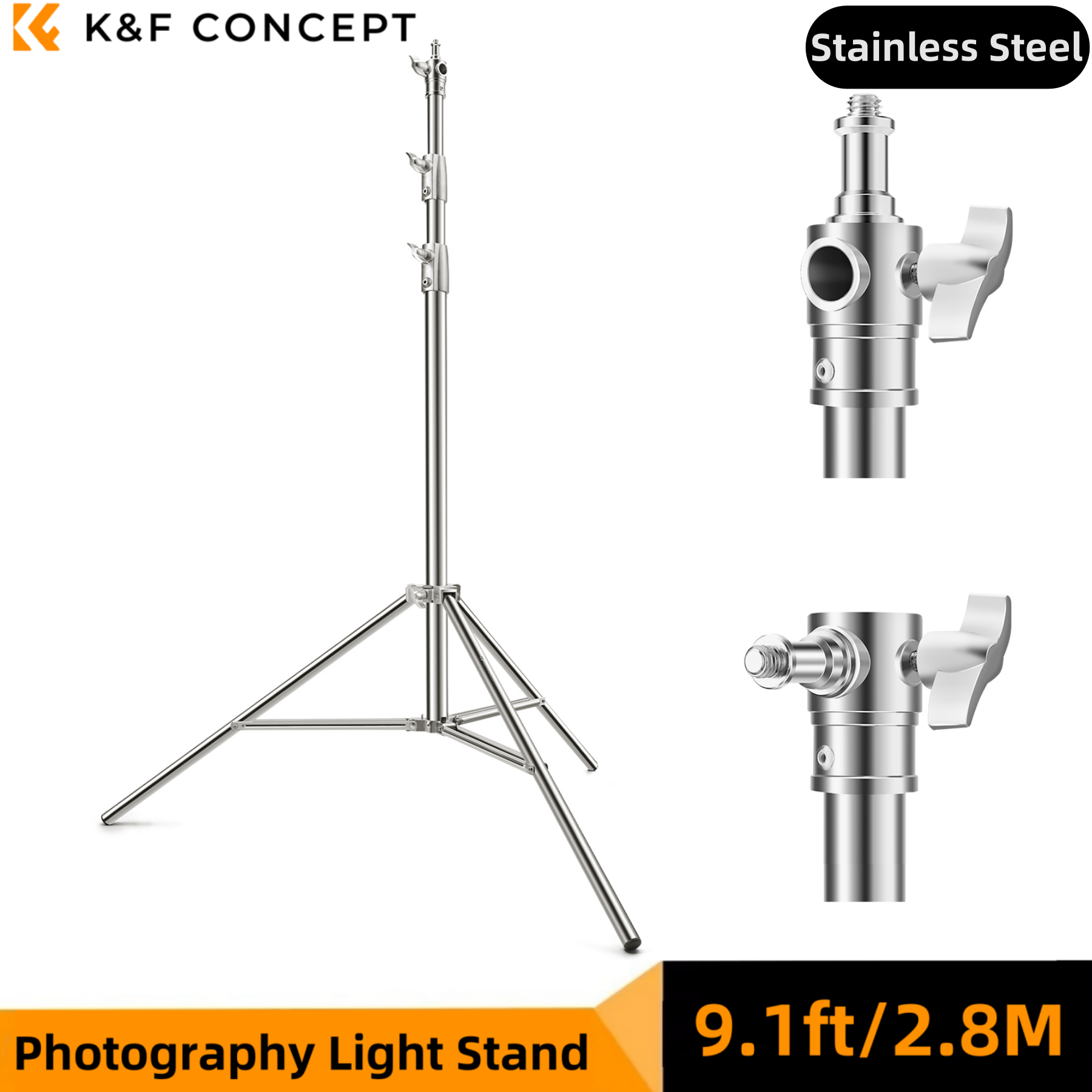 K&F CONCEPT 9.1ft/2.8 Stainles - đánh giá và giá Photography Lighting Softbox