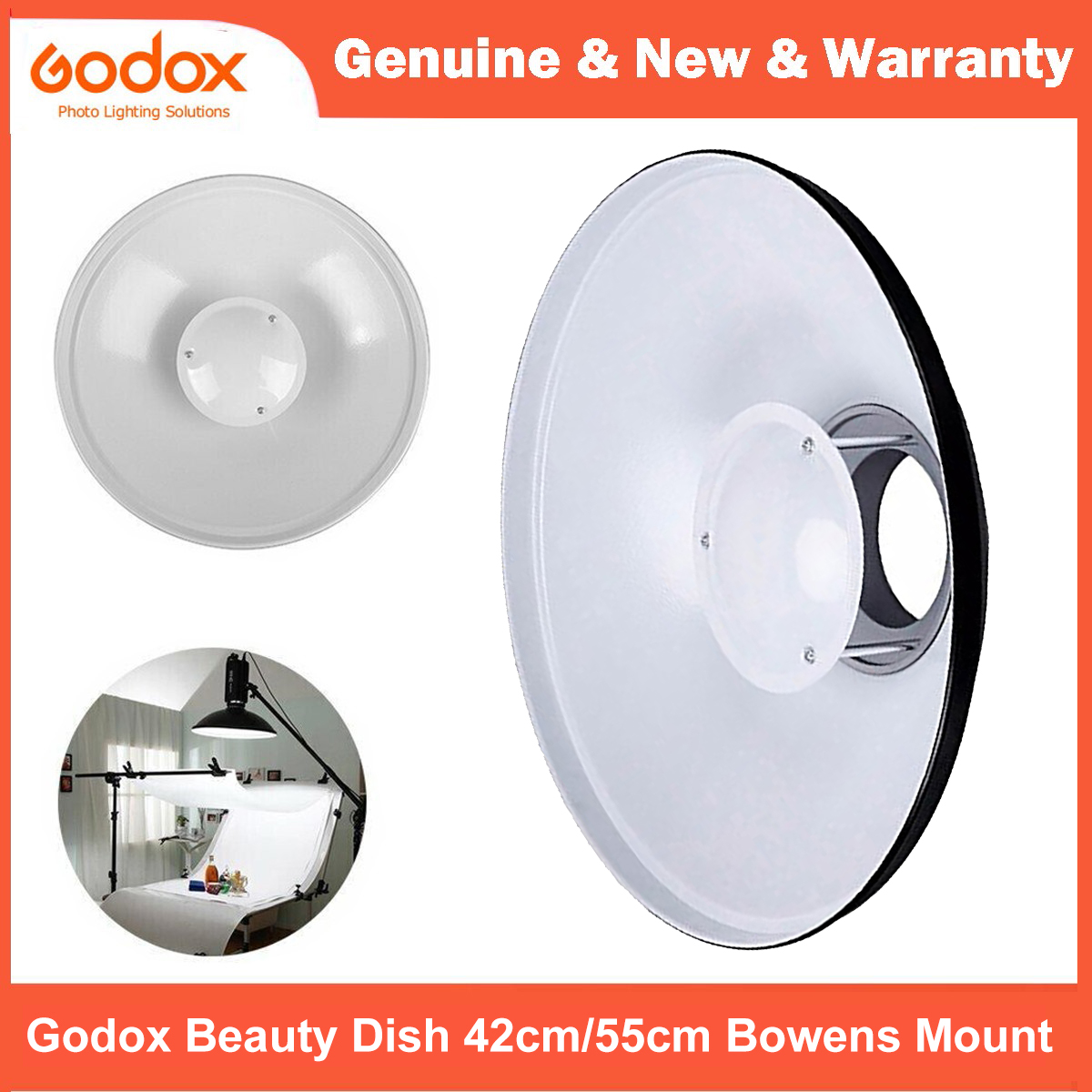 Godox BDR-W Beauty Dish 42CM 1 - đánh giá và giá Beauty Dish 55Cm