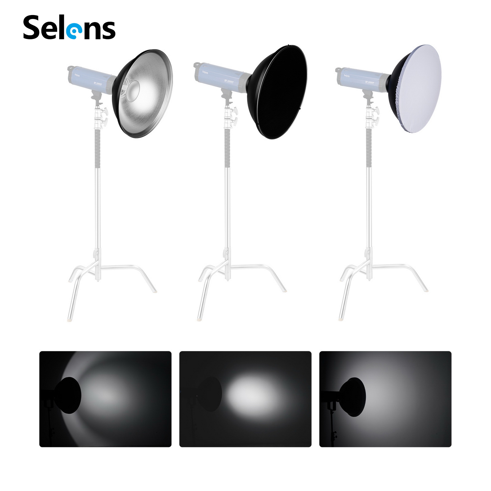 Selens 55cm Silver/White Inter - đánh giá và giá Beauty Dish 55Cm