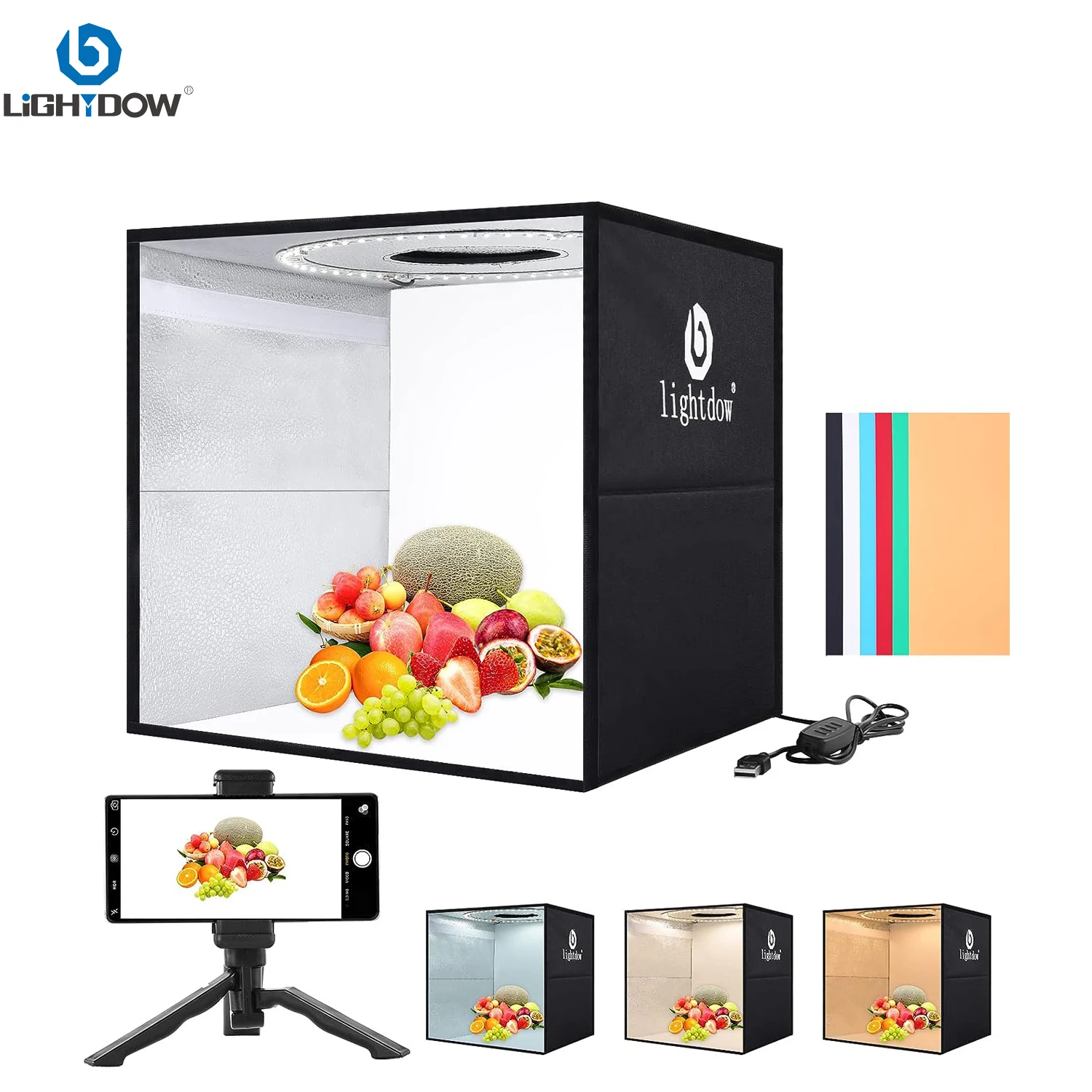 Lightdow Dimmable Photo Box LE - đánh giá và giá Photography Lighting Case