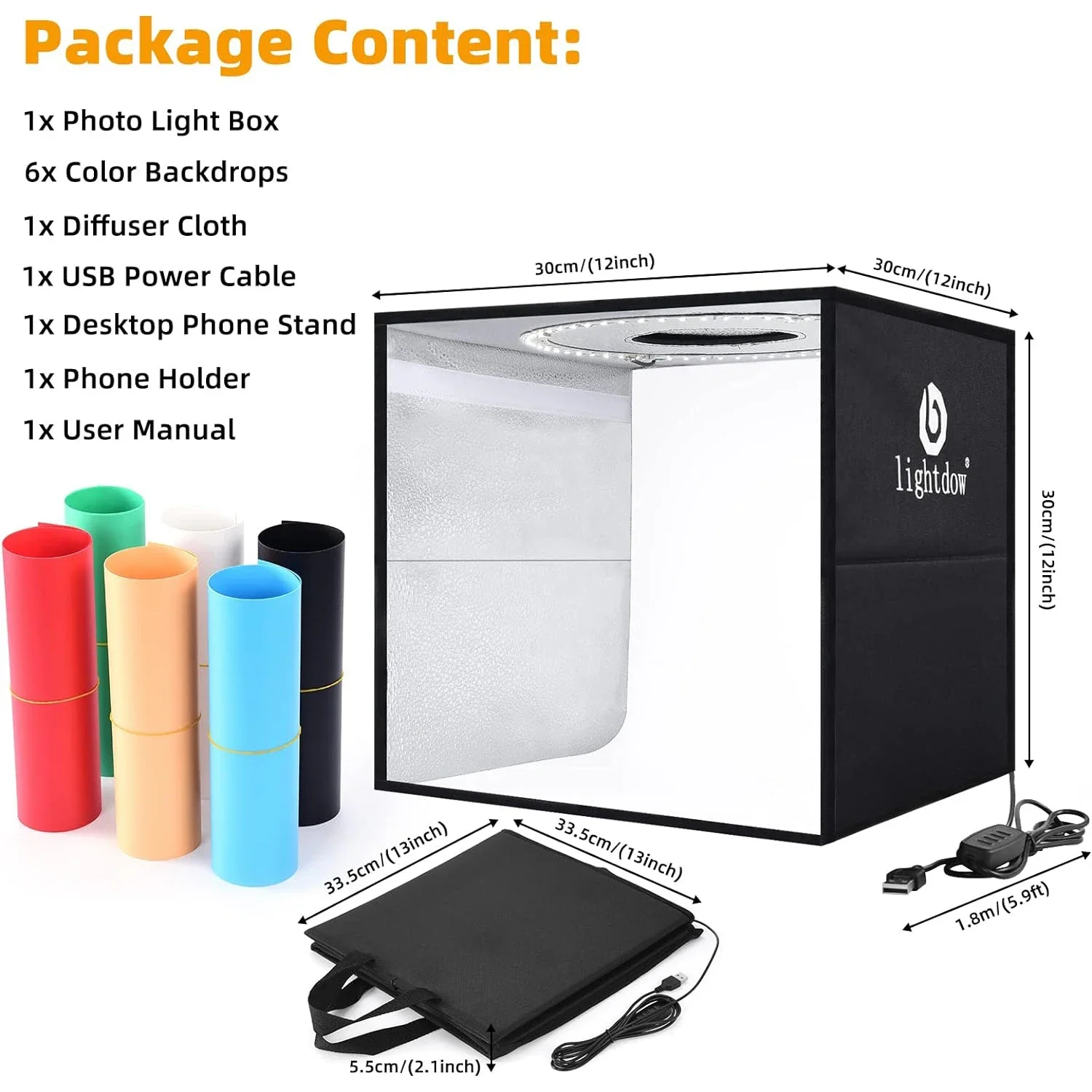 Lightdow Dimmable Photo Box LE - đánh giá và giá Photography Lighting Case
