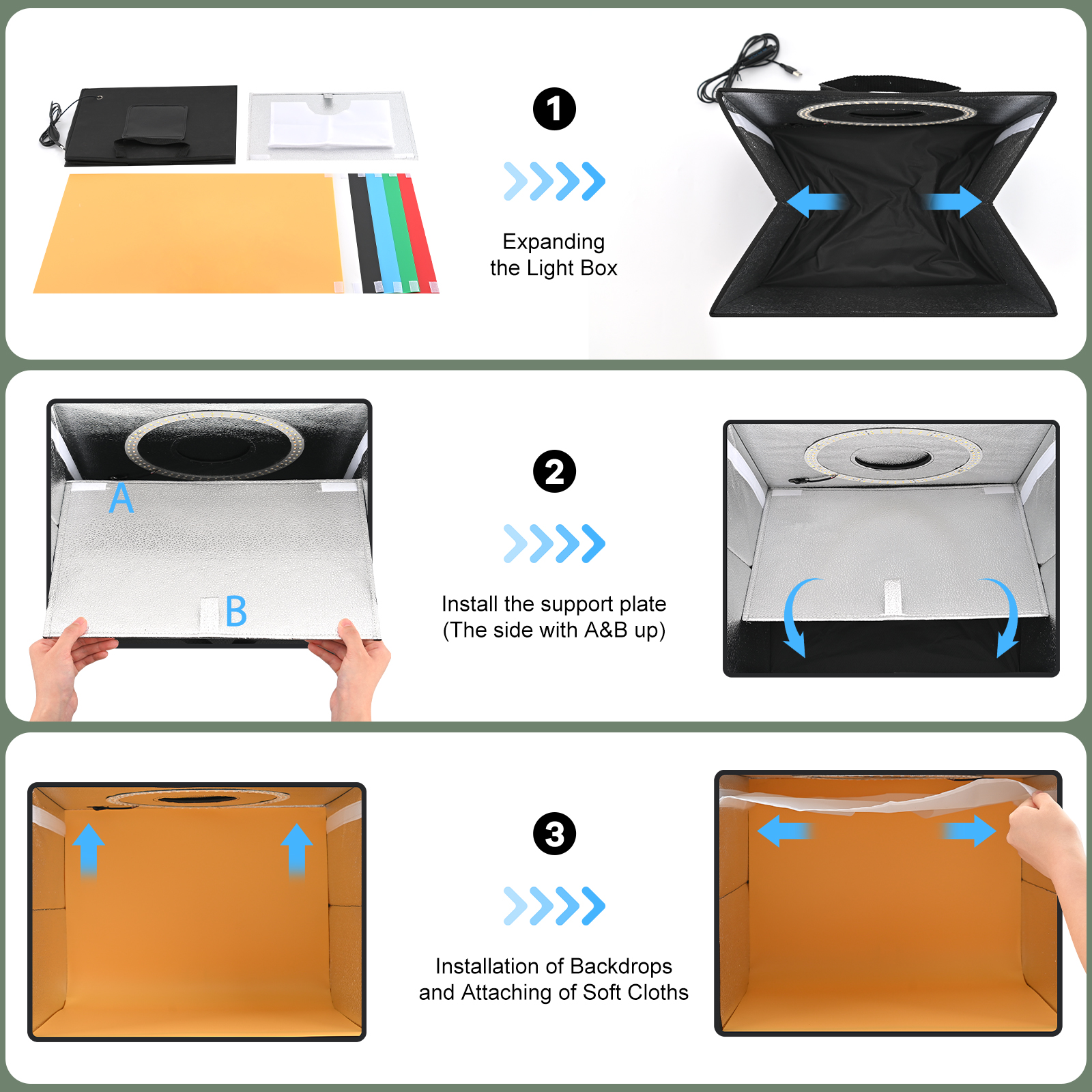 Lightdow Dimmable Photo Box LE - đánh giá và giá Photography Lighting Case