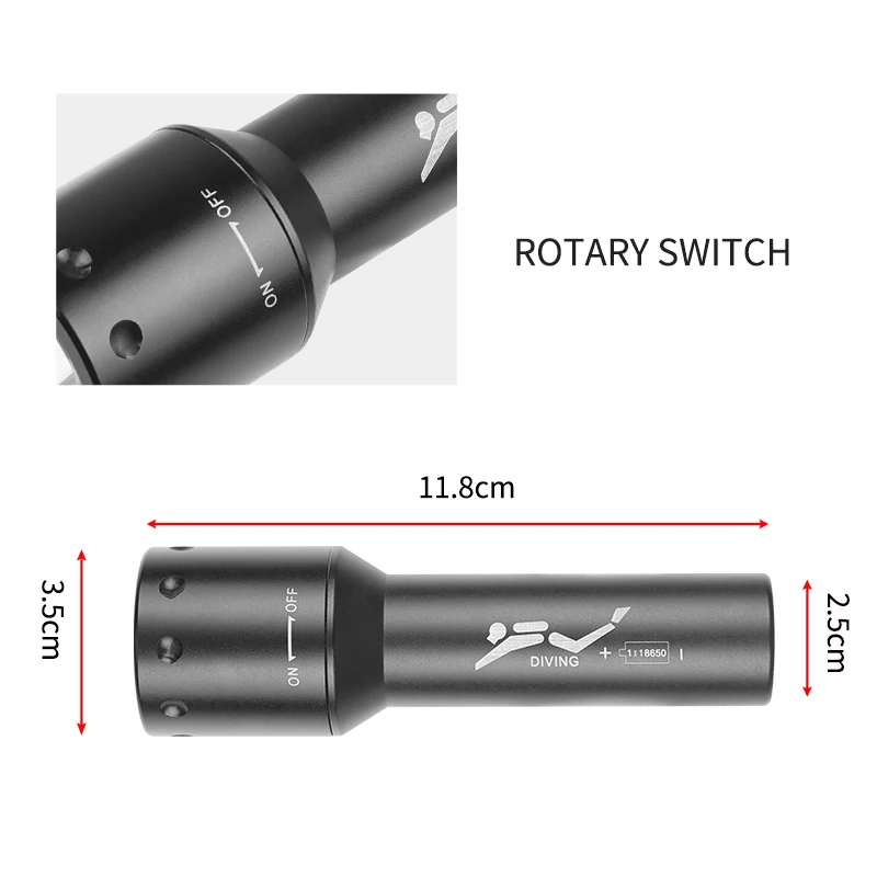 New T6 LED Diving Torch Long-R - đánh giá và giá Photography And Lighting