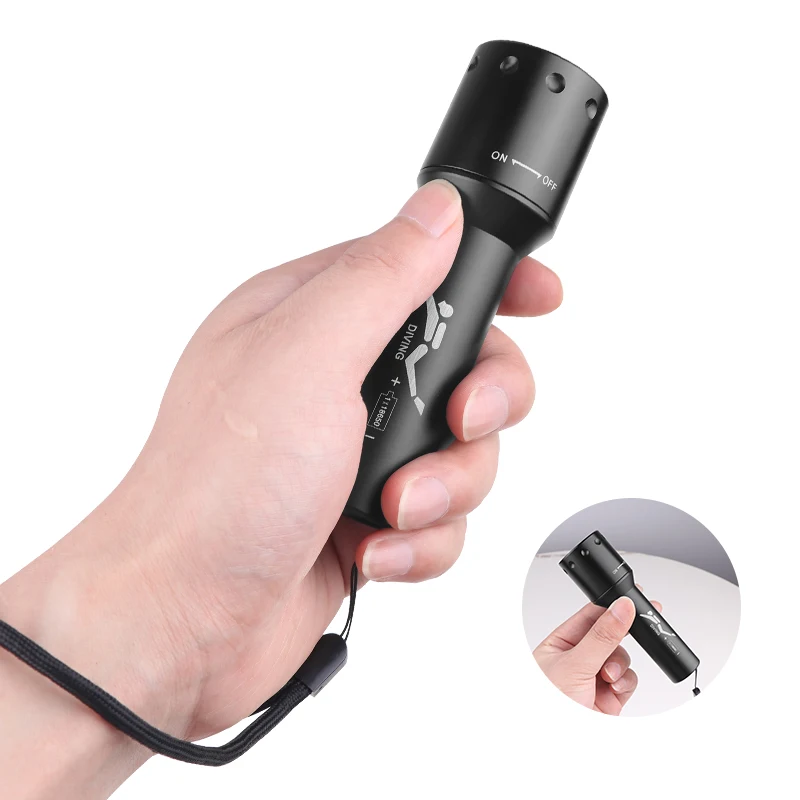 New T6 LED Diving Torch Long-R - đánh giá và giá Photography And Lighting