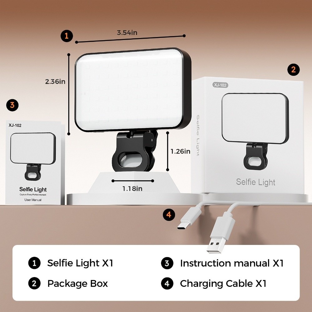 800/1000mAh LED Selfie Light U - đánh giá và giá Photography Lighting Description