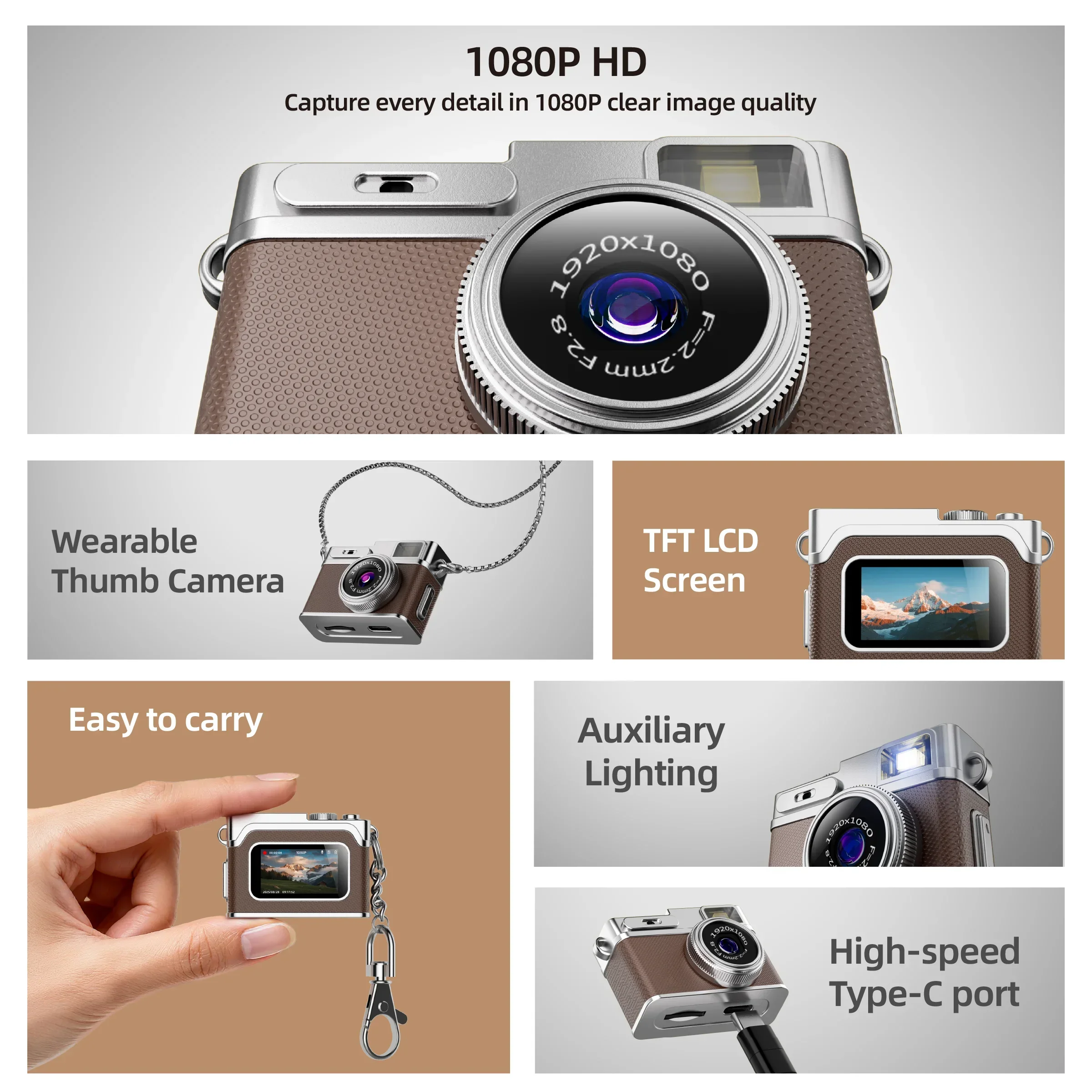 1080P Mini Retro Digital Camer - đánh giá và giá Photography Lighting Outdoor